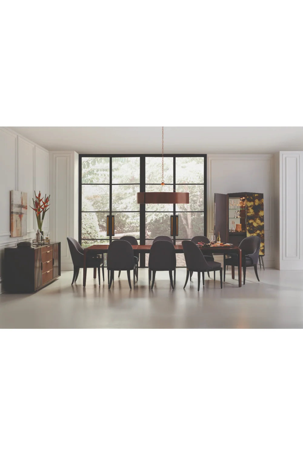 Luxury Mid-Century Walnut Console Table Modern Italian Style for Villa