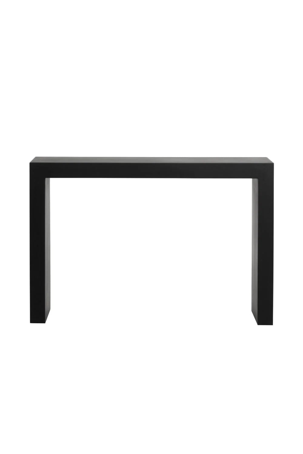 Luxury Minimalist Black Concrete Console Table Modern Italian Style for Villa
