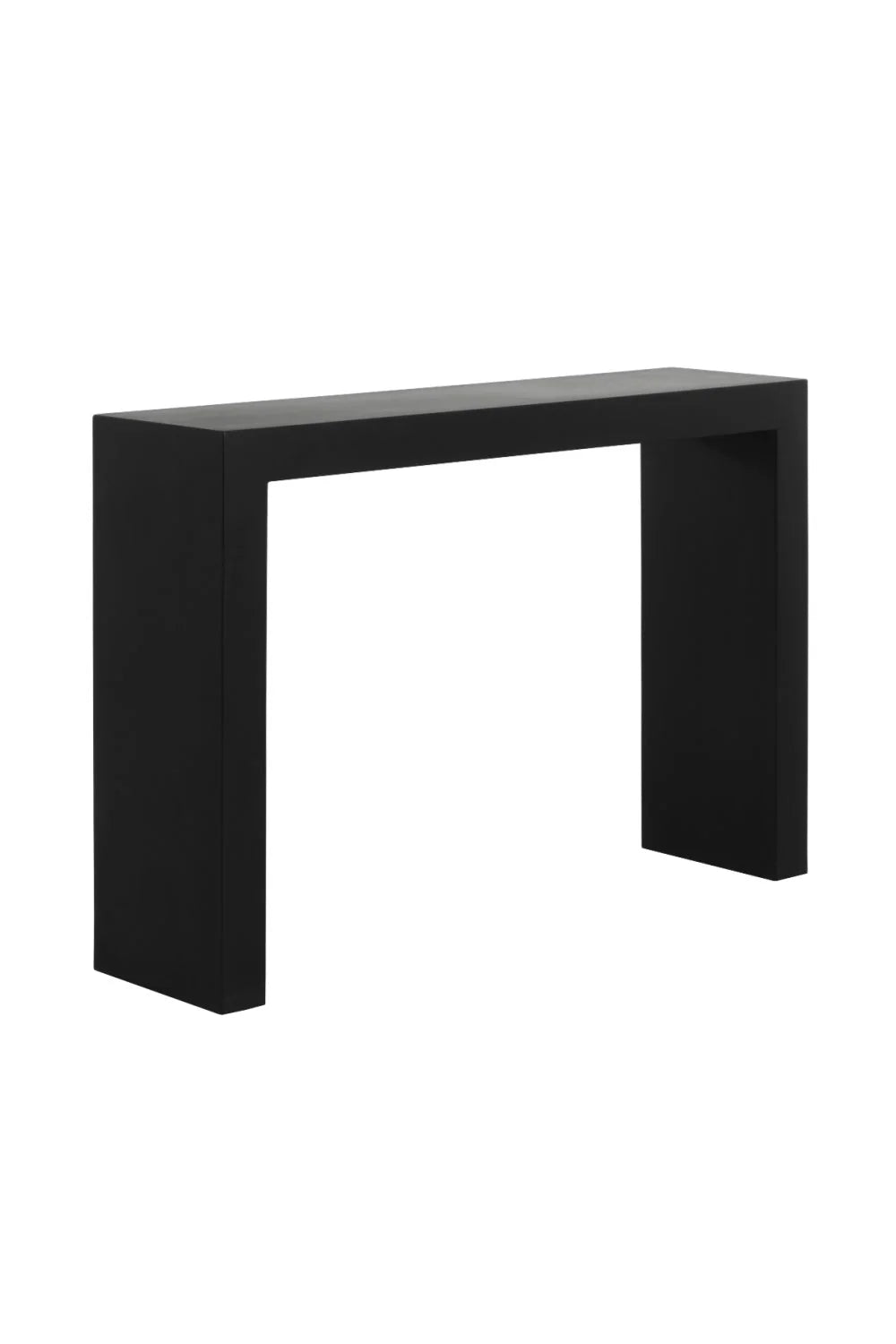 Luxury Minimalist Black Concrete Console Table Modern Italian Style for Villa