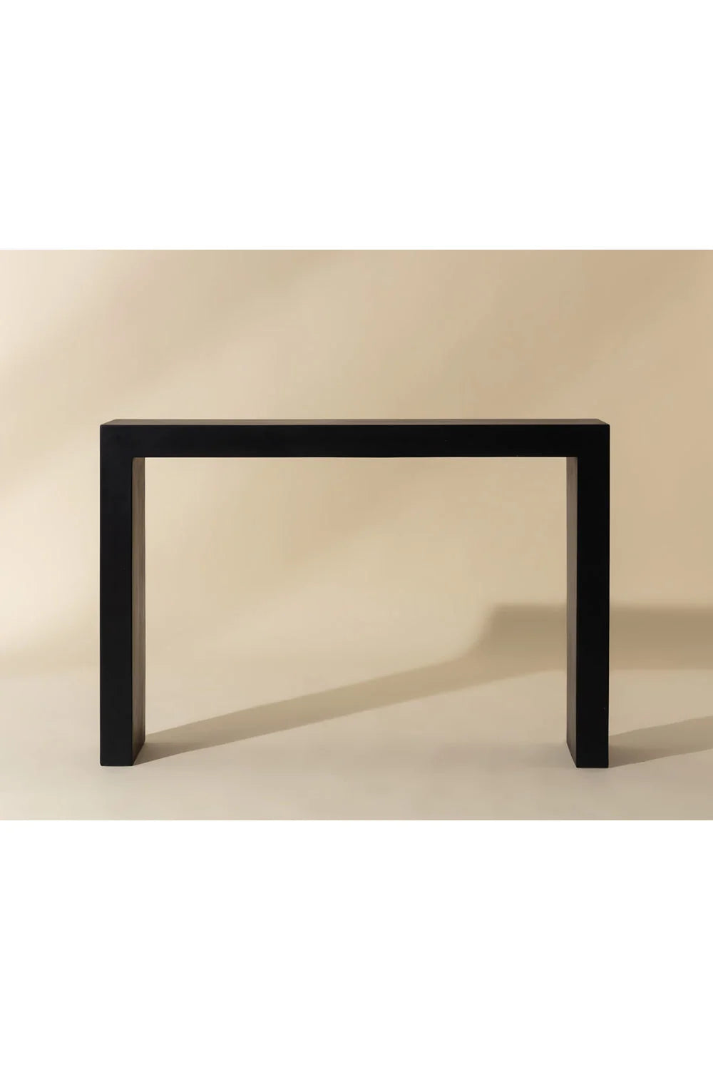 Luxury Minimalist Black Concrete Console Table Modern Italian Style for Villa