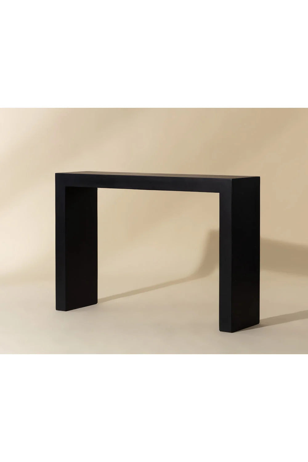 Luxury Minimalist Black Concrete Console Table Modern Italian Style for Villa