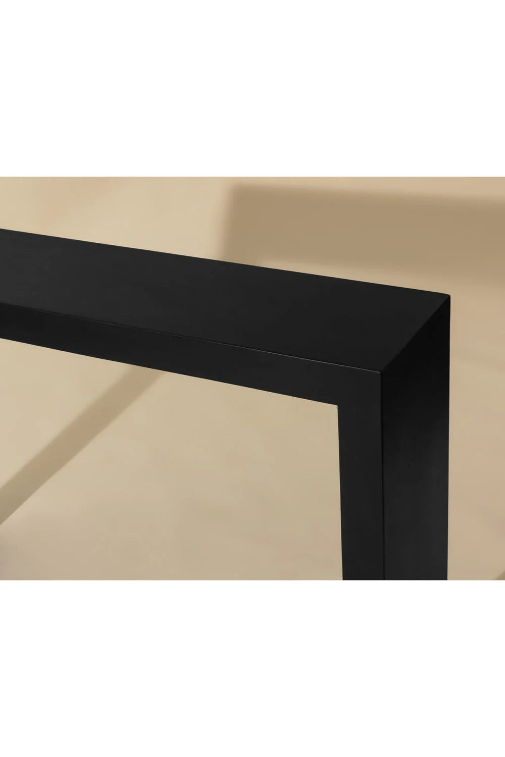 Luxury Minimalist Black Concrete Console Table Modern Italian Style for Villa