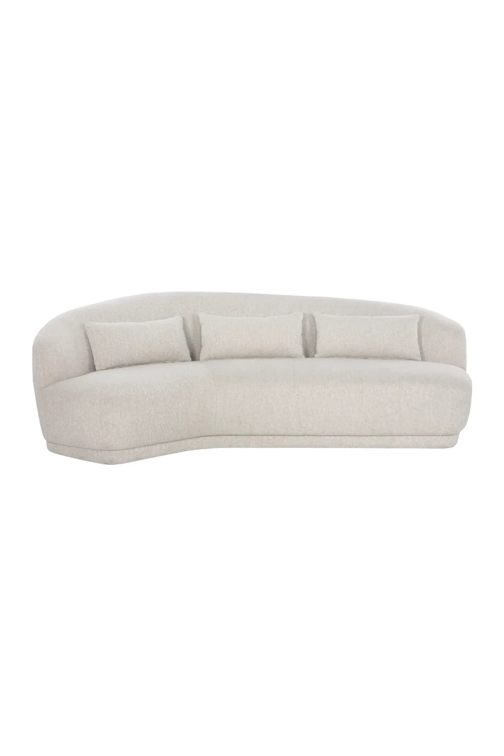 Luxury Minimalist Curved 4-Seater Sofa Modern Italian Style for Villa