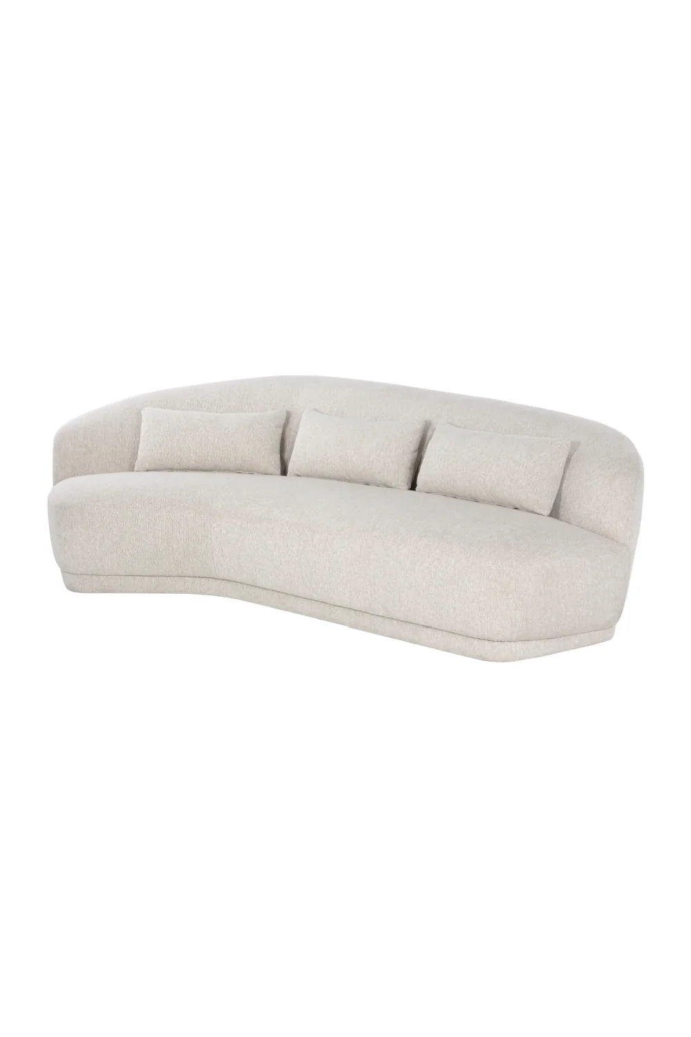 Luxury Minimalist Curved 4-Seater Sofa Modern Italian Style for Villa