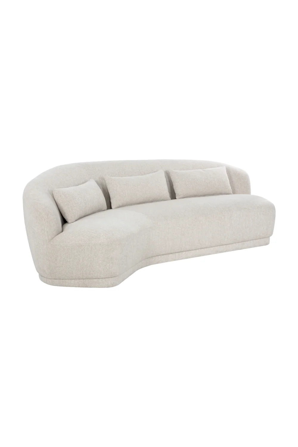 Luxury Minimalist Curved 4-Seater Sofa Modern Italian Style for Villa