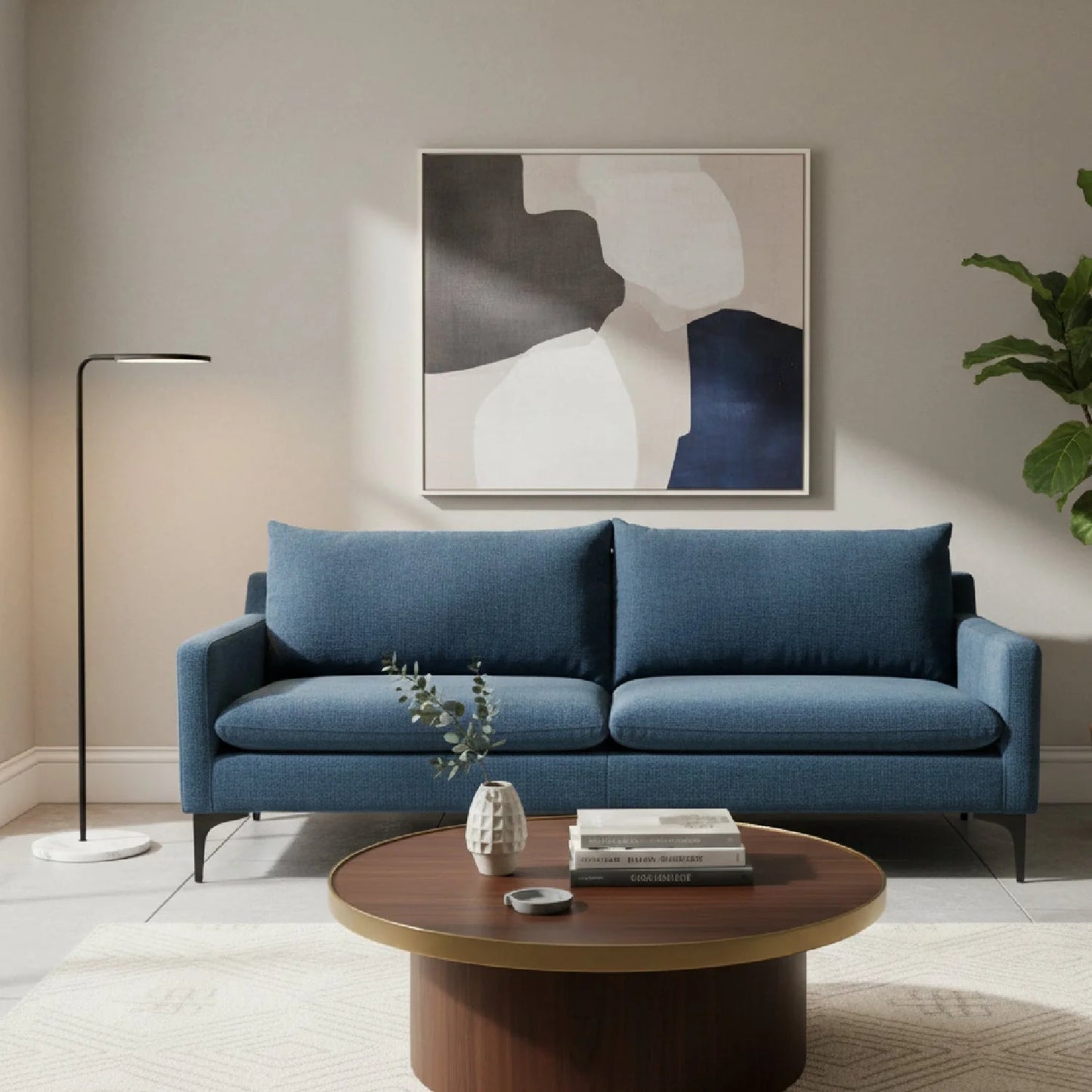 Luxury Minimalist Fabric Sofa Modern Italian Style for Villa