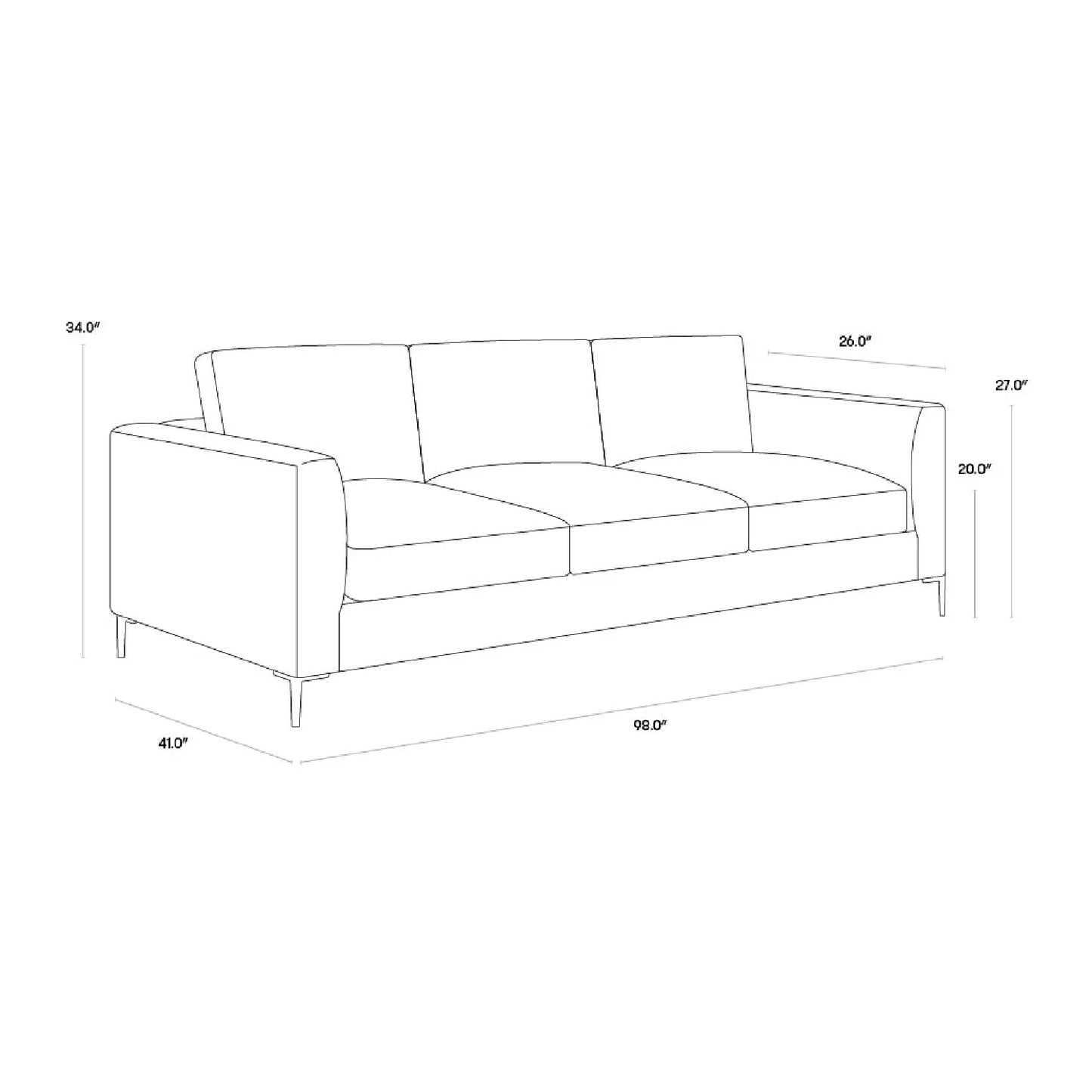 Luxury Minimalist Fabric Sofa Modern Italian Style for Villa