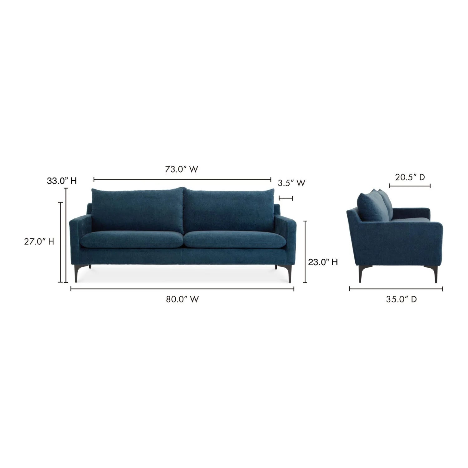Luxury Minimalist Fabric Sofa Modern Italian Style for Villa