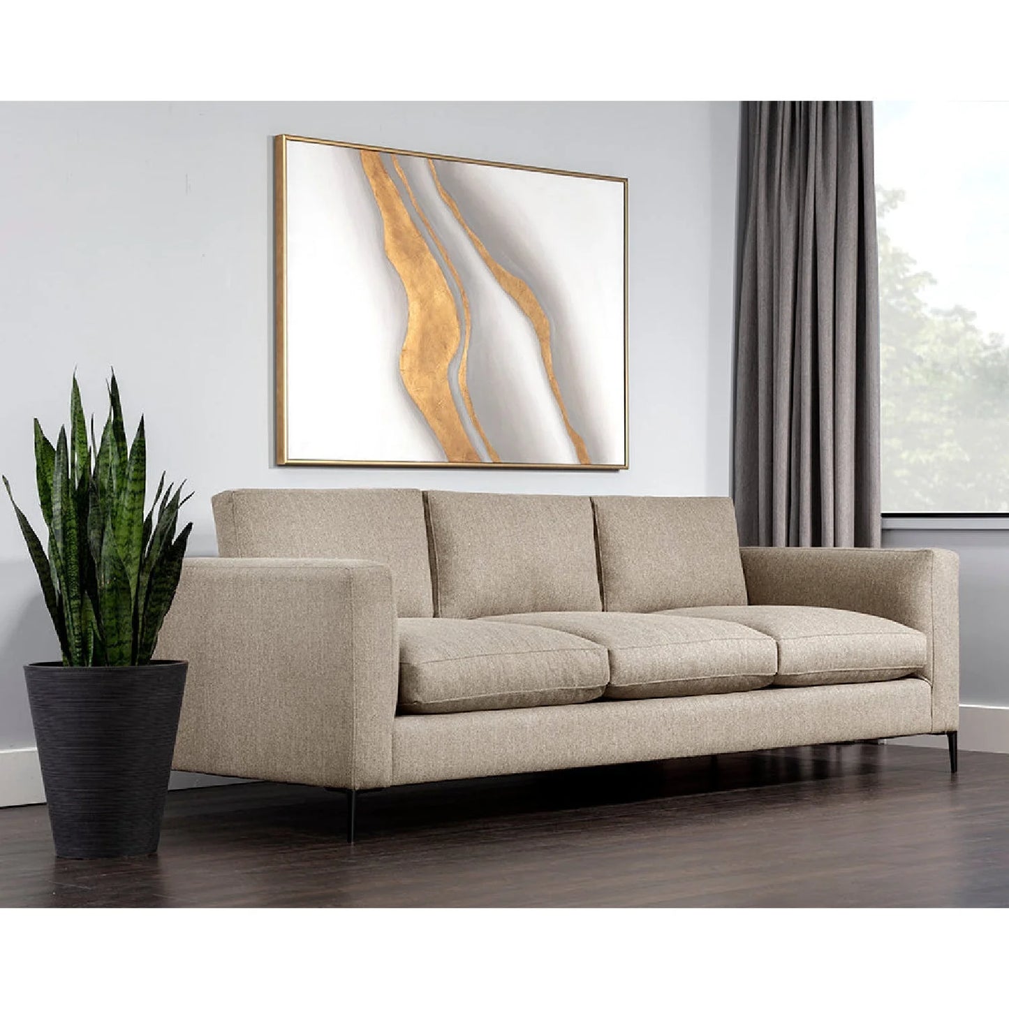 Luxury Minimalist Fabric Sofa Modern Italian Style for Villa