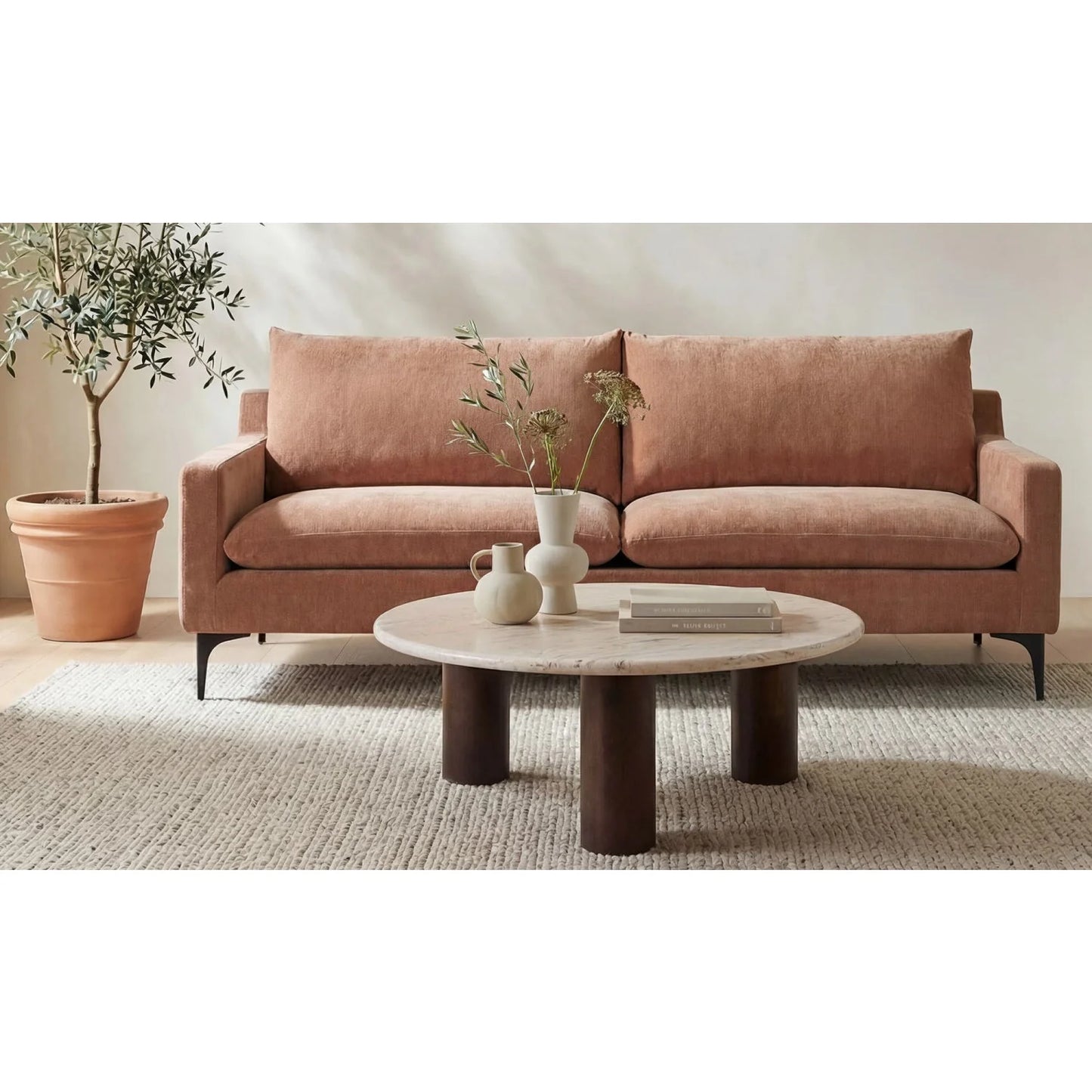 Luxury Minimalist Fabric Sofa Modern Italian Style for Villa