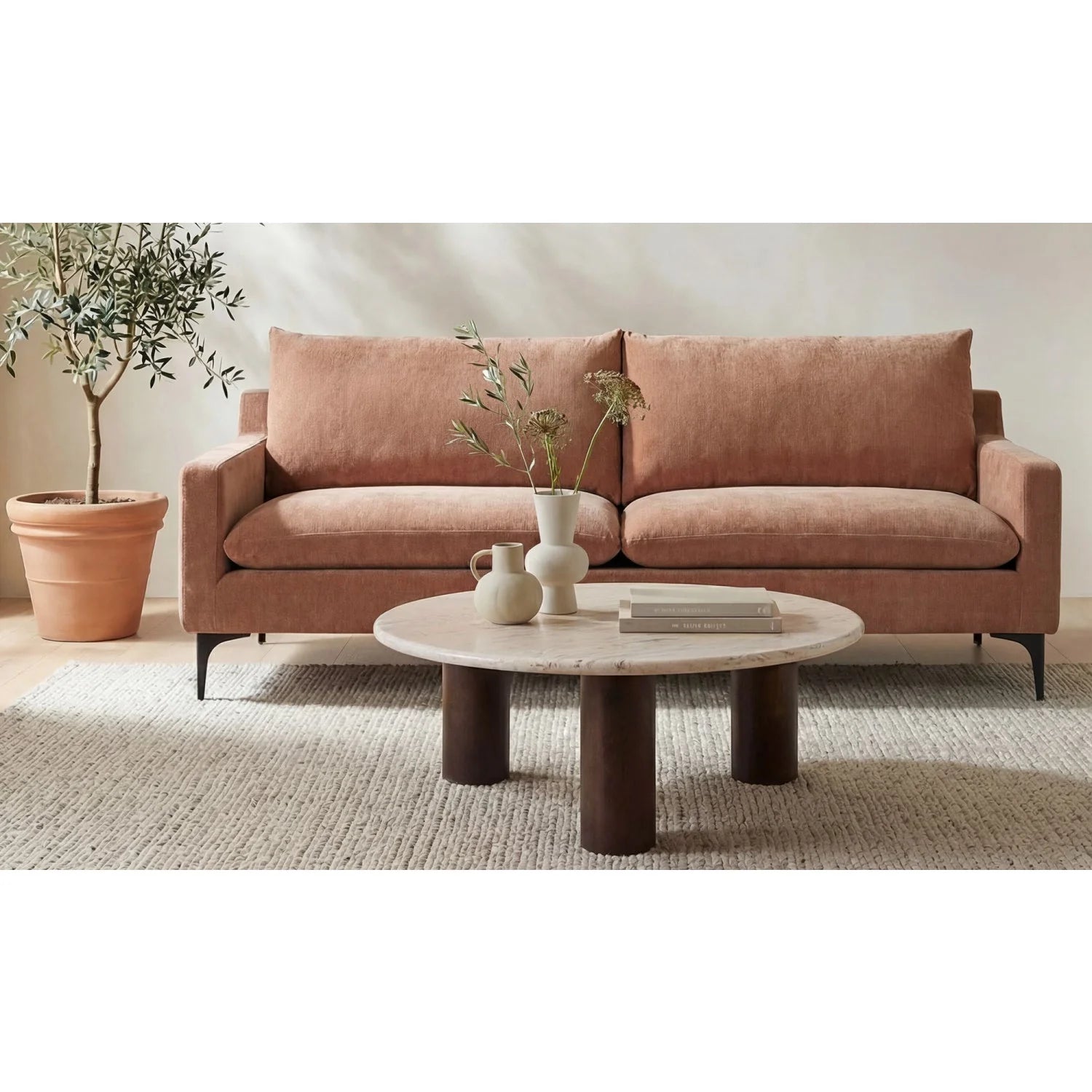Luxury Minimalist Fabric Sofa Modern Italian Style for Villa
