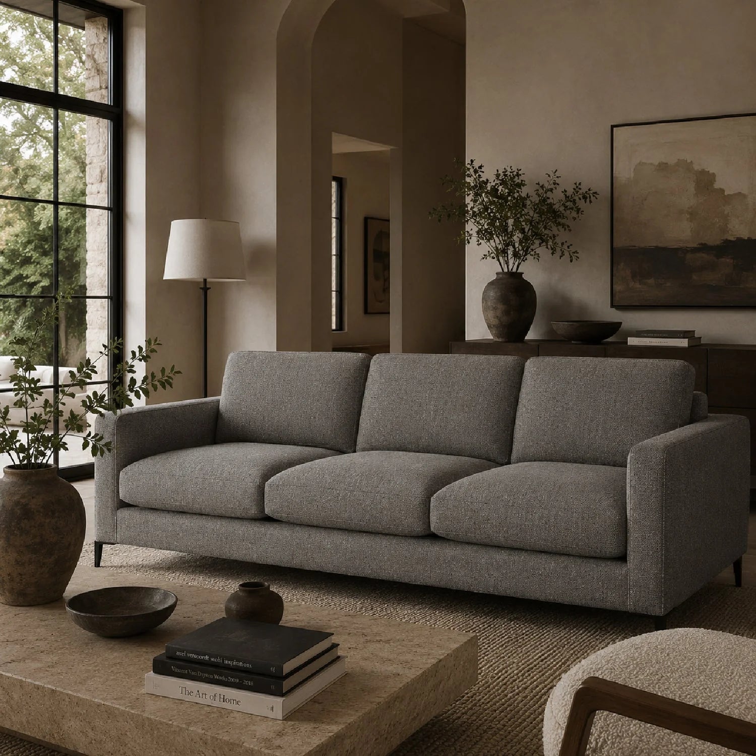 Luxury Minimalist Fabric Sofa Modern Italian Style for Villa