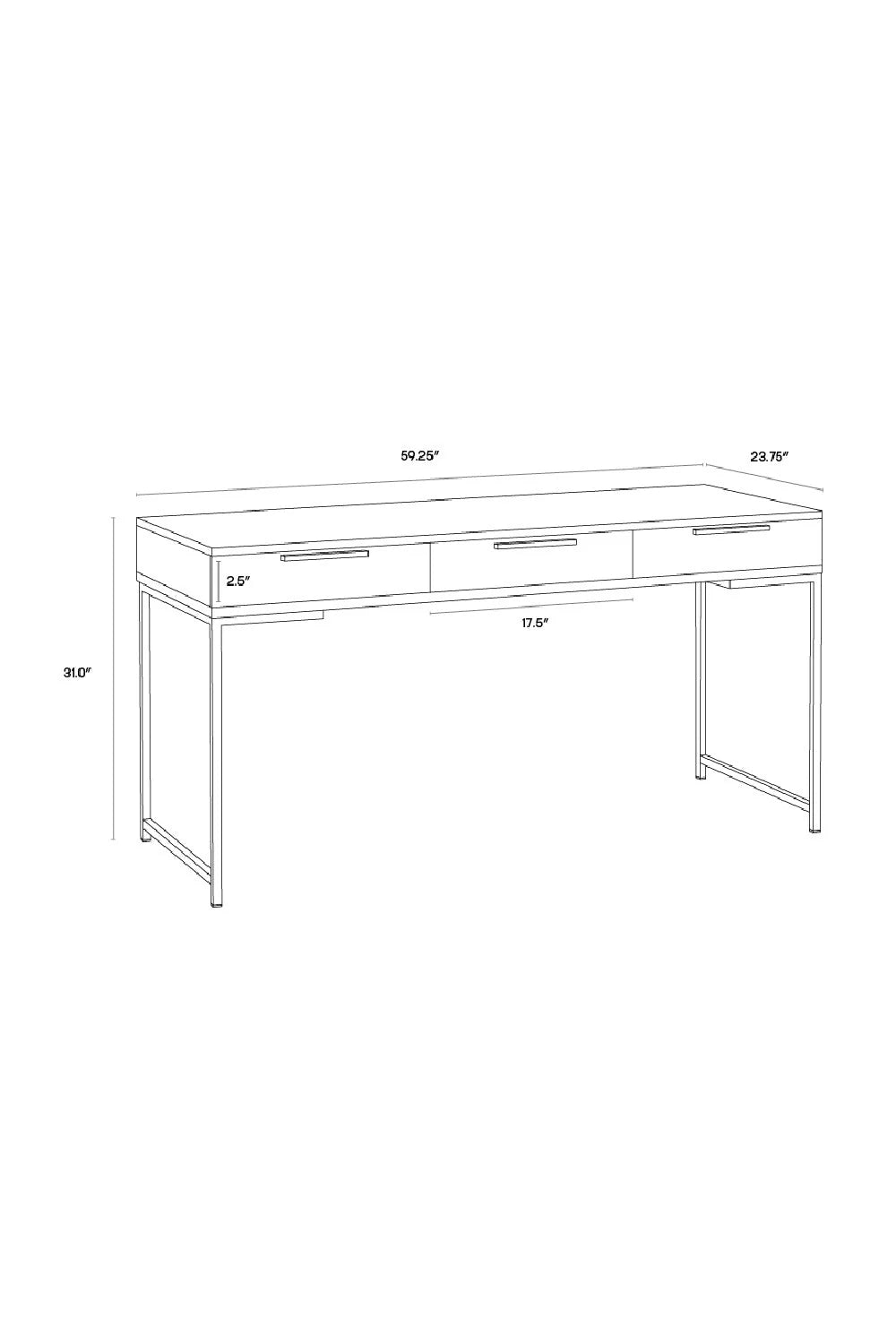 Luxury Minimalist Oak Wood Modern Desk European Style for Villa