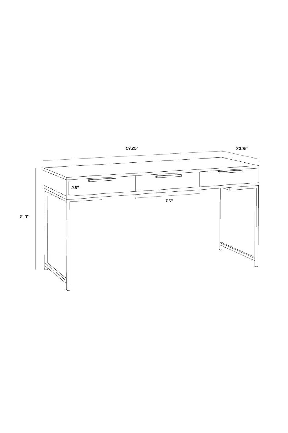 Luxury Minimalist Oak Wood Modern Desk European Style for Villa