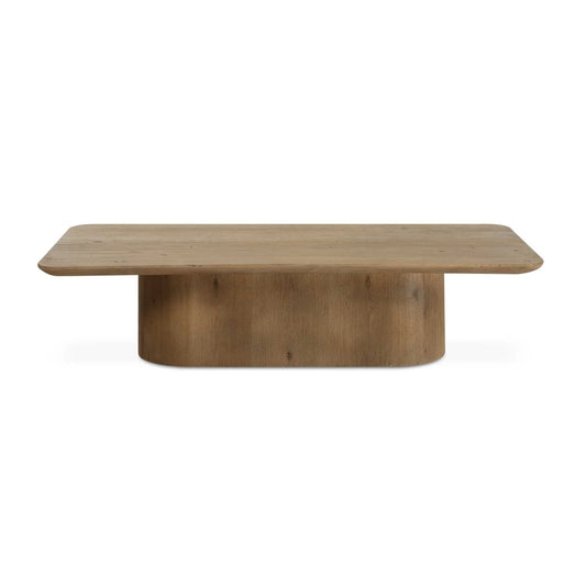 Luxury Minimalist Solid Oak Coffee Table Modern Italian Style for Villa