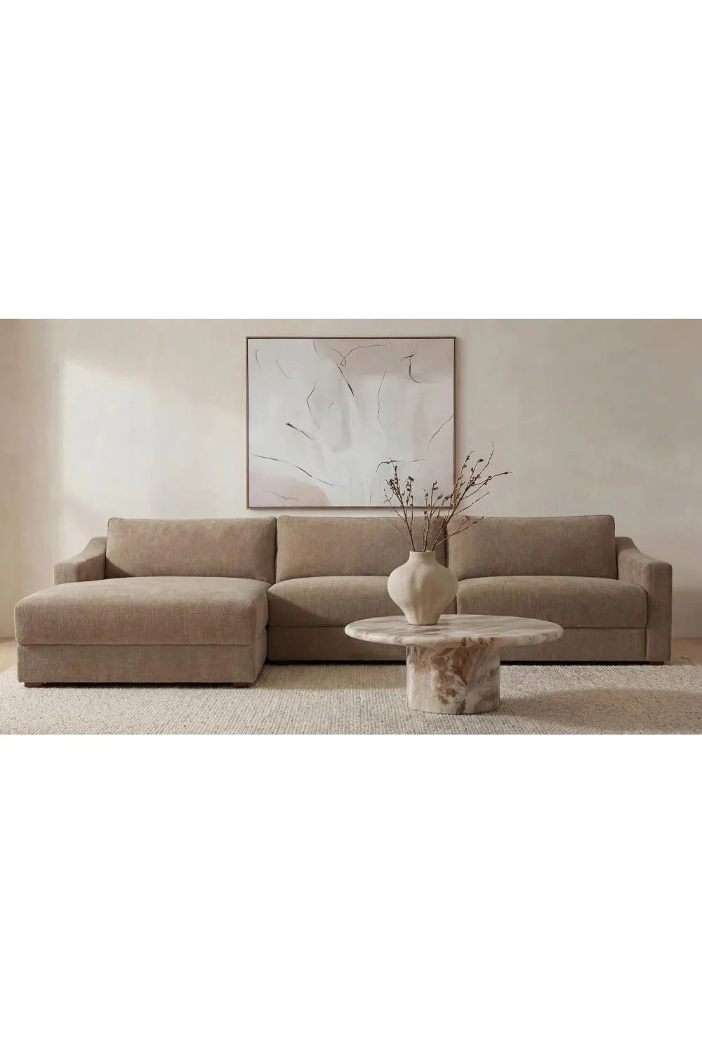 Luxury Minimalist Textured Sectional Sofa Modern Italian Style for Villa