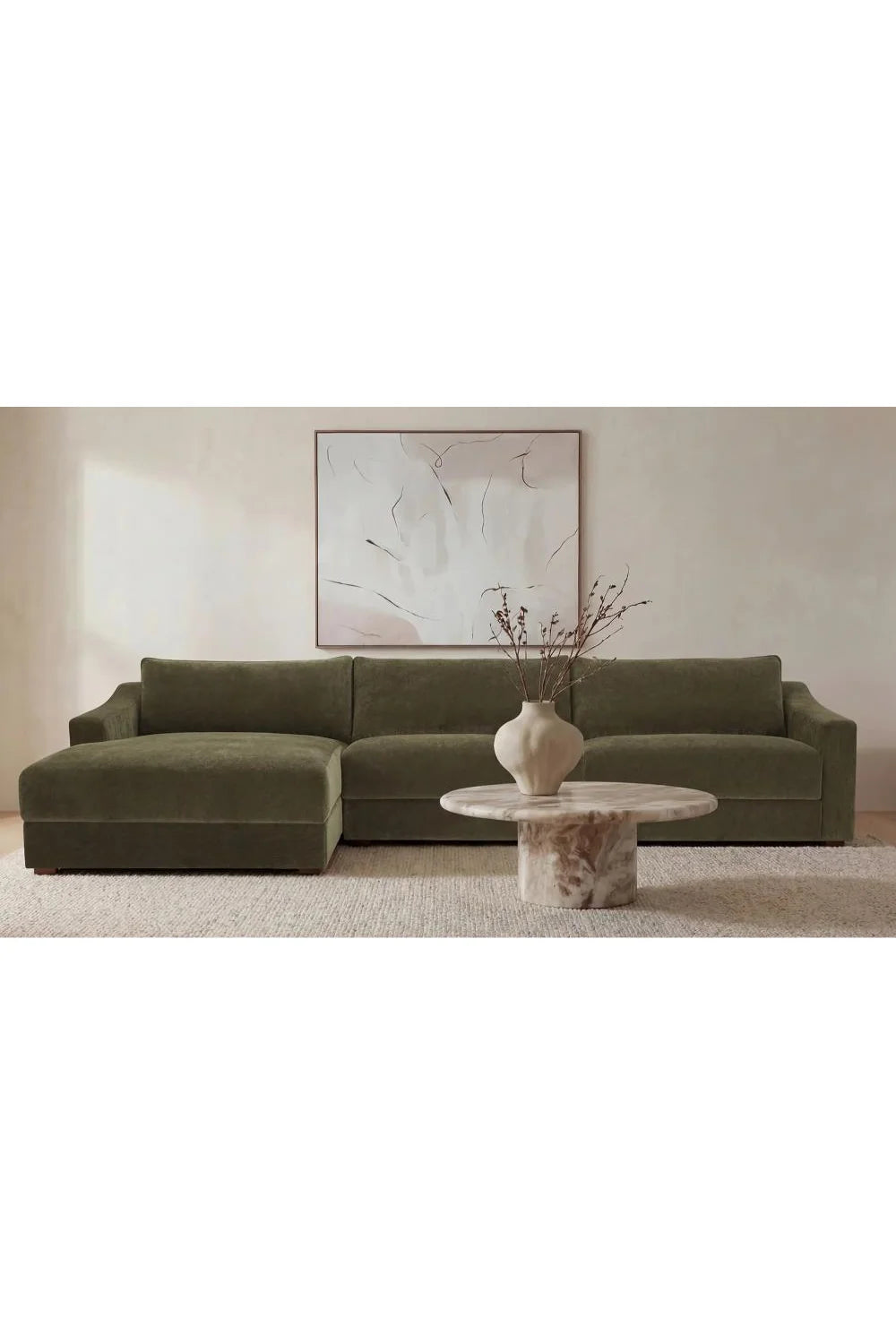 Luxury Minimalist Textured Sectional Sofa Modern Italian Style for Villa