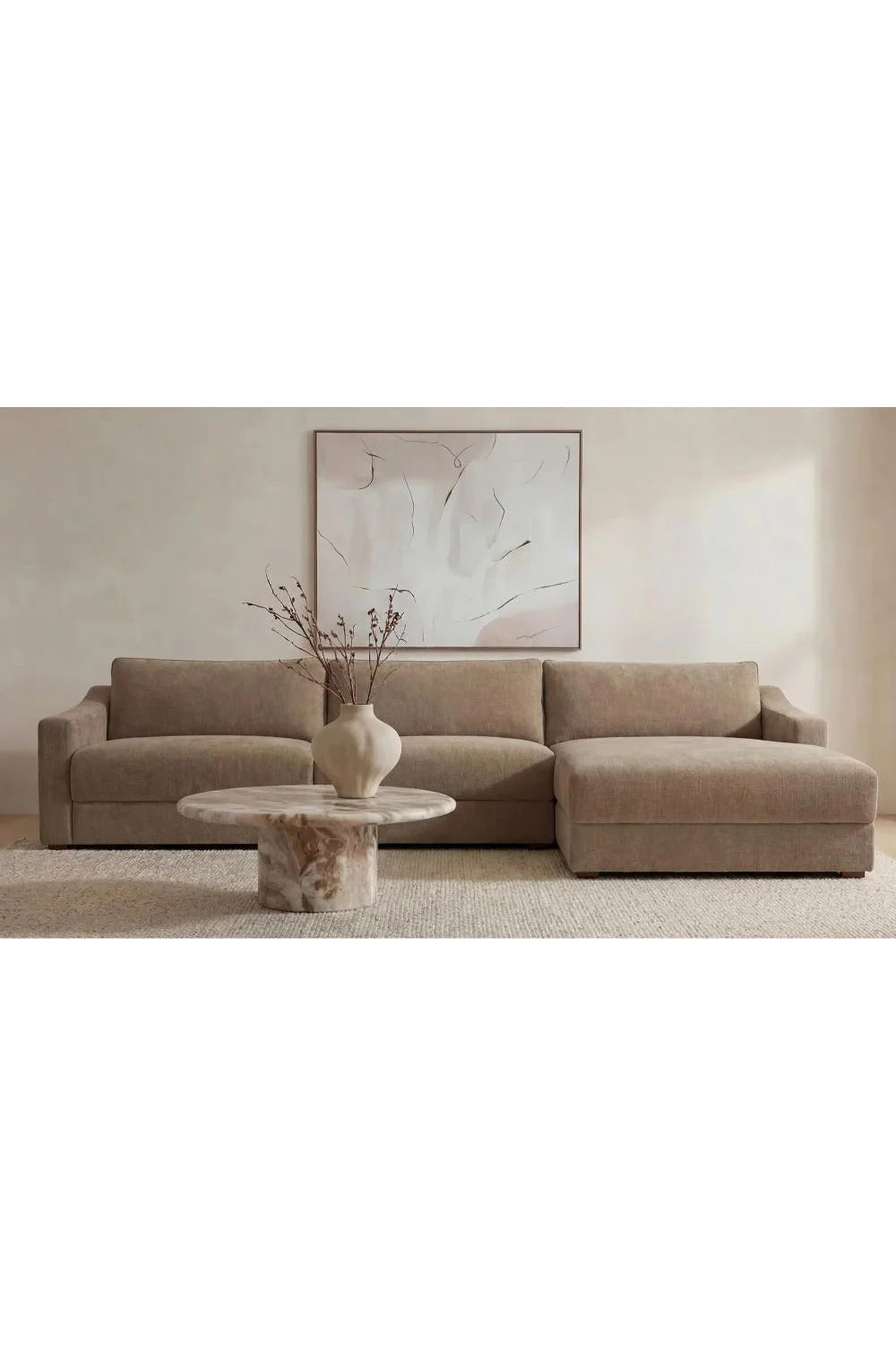 Luxury Minimalist Textured Sectional Sofa Modern Italian Style for Villa