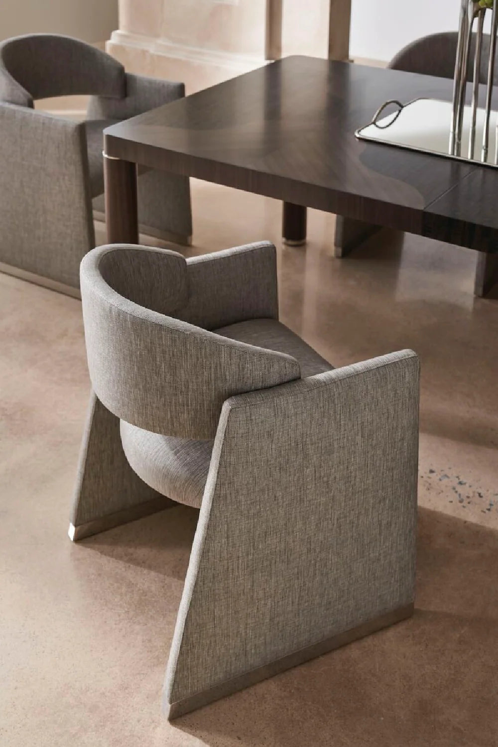 Luxury Mirror Image Extendable Dining Table Modern Italian Style for Villa