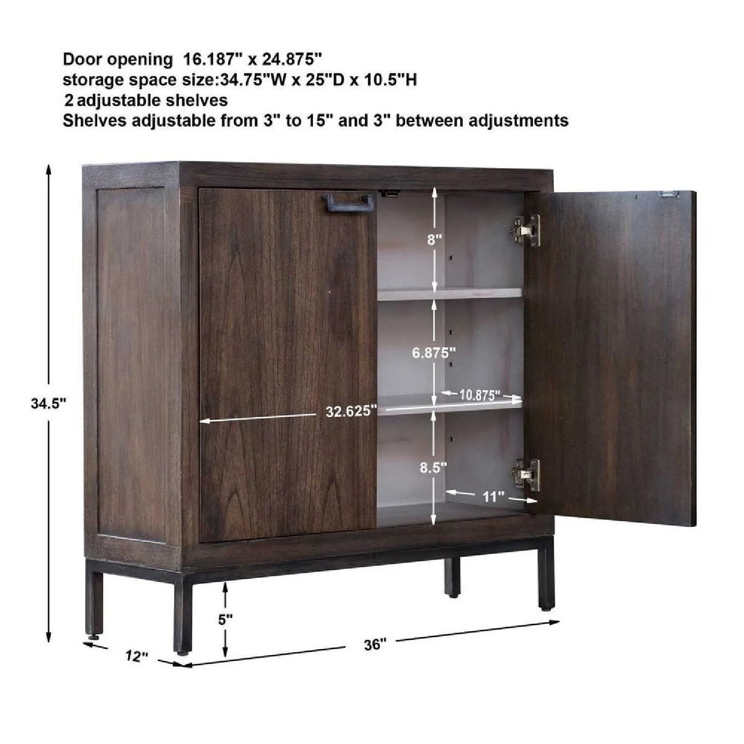 Luxury Modern 2-Door Cabinet European Style for Villa