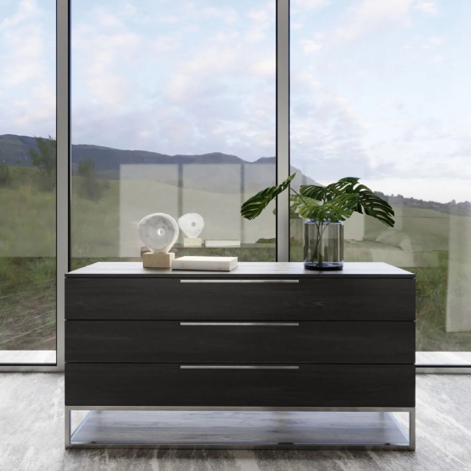 Luxury Modern 3-Drawer Dresser European Style for Villa