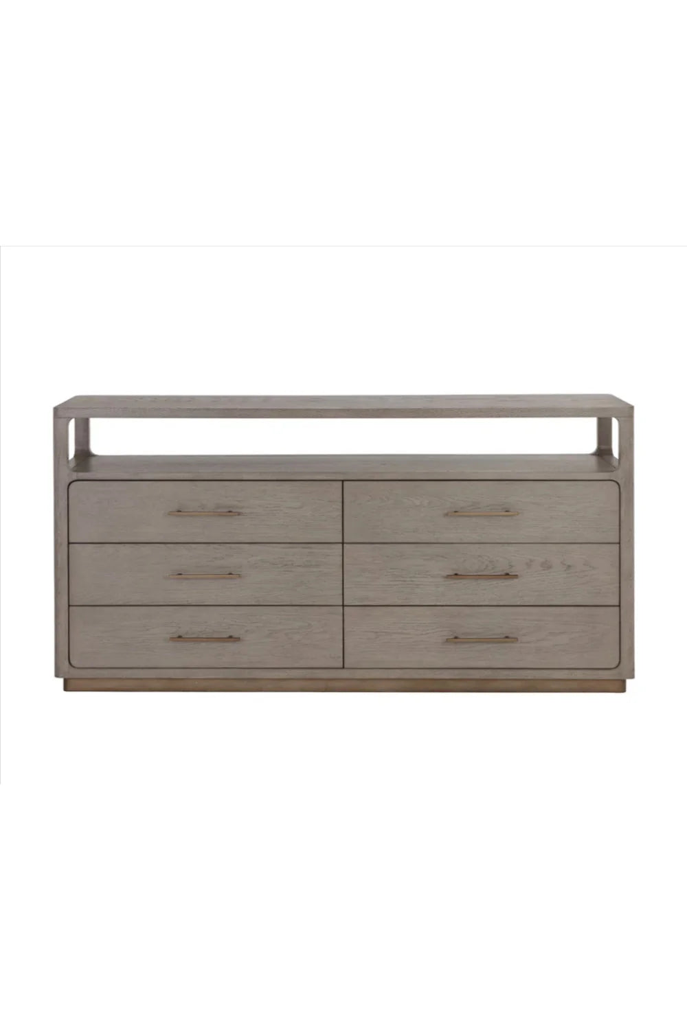 Luxury Modern 6-Drawer Oak Veneer Dresser European Style for Villa