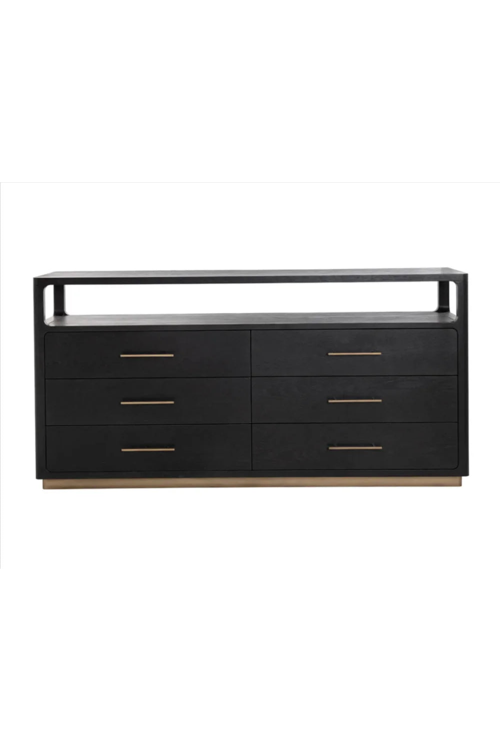 Luxury Modern 6-Drawer Oak Veneer Dresser European Style for Villa