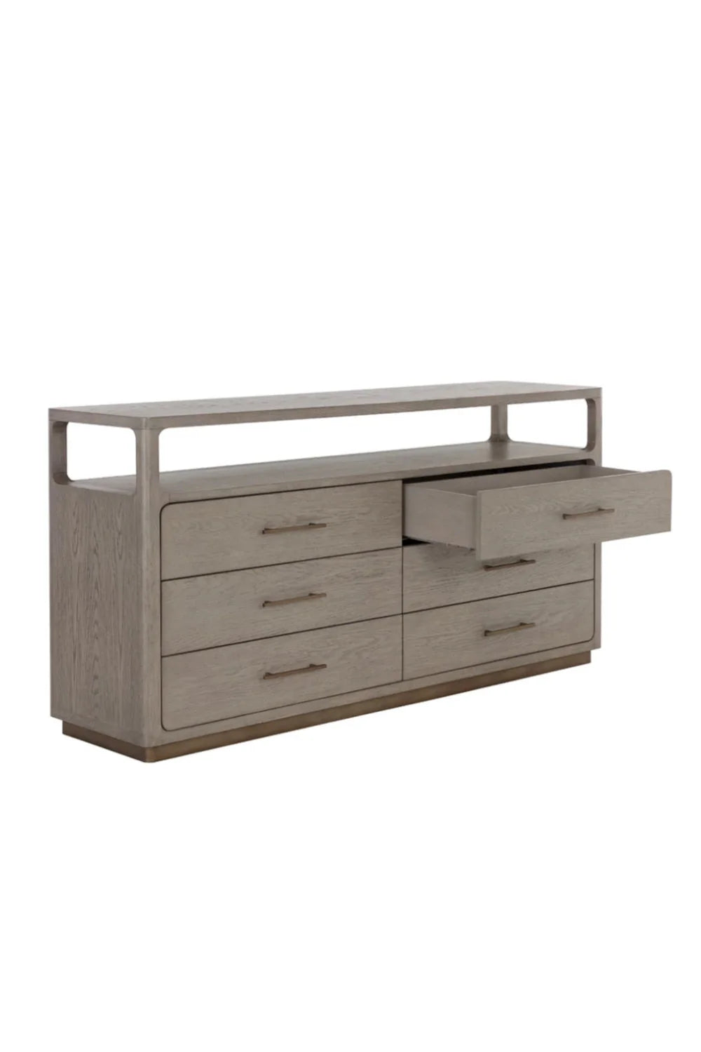 Luxury Modern 6-Drawer Oak Veneer Dresser European Style for Villa