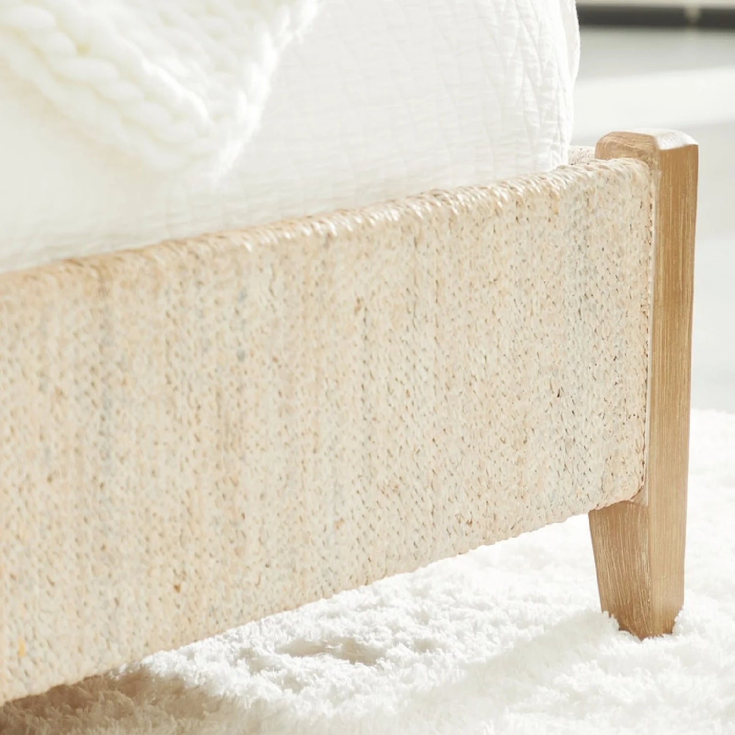 Luxury Modern Abaca Rope Bed European Style for Villa