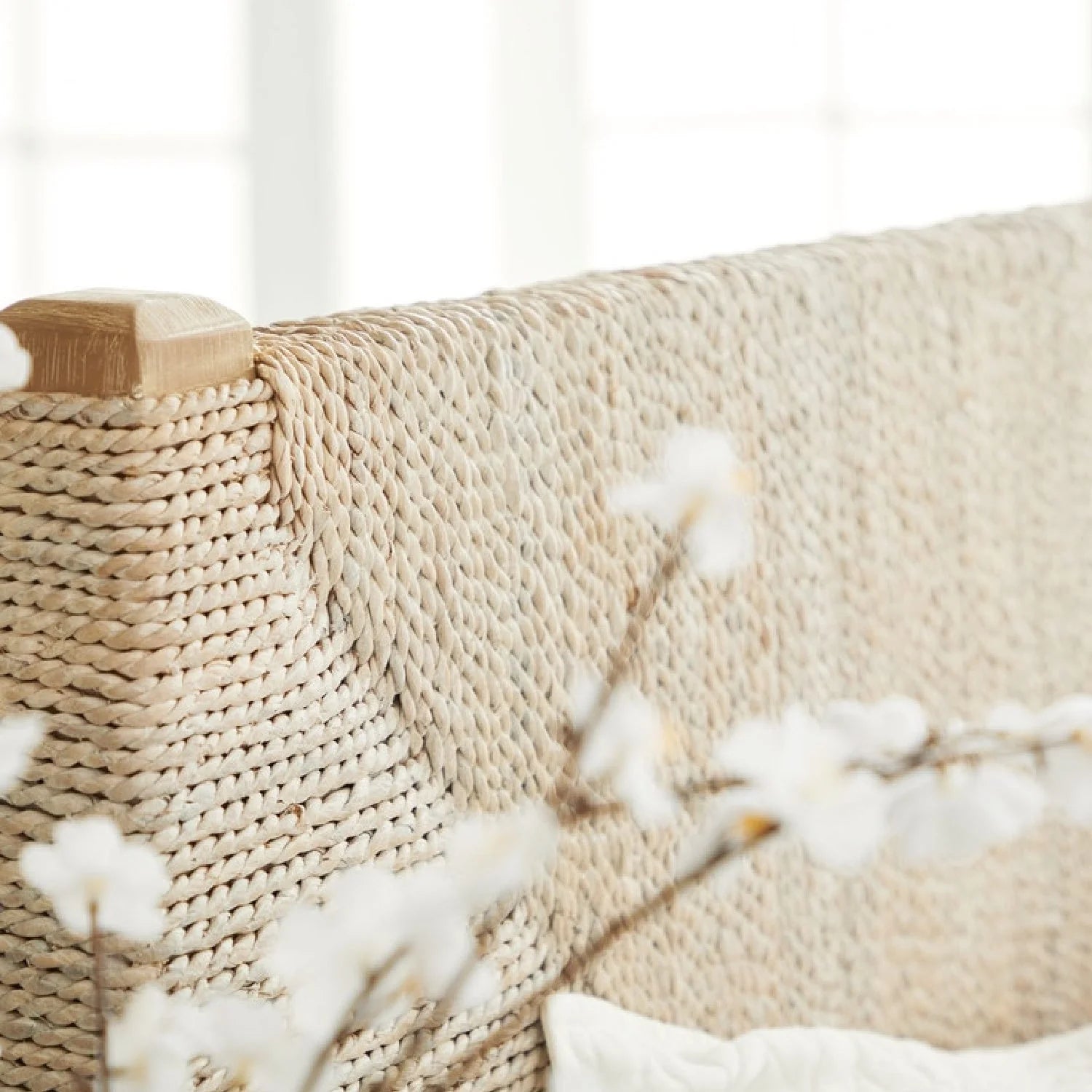 Luxury Modern Abaca Rope Bed European Style for Villa