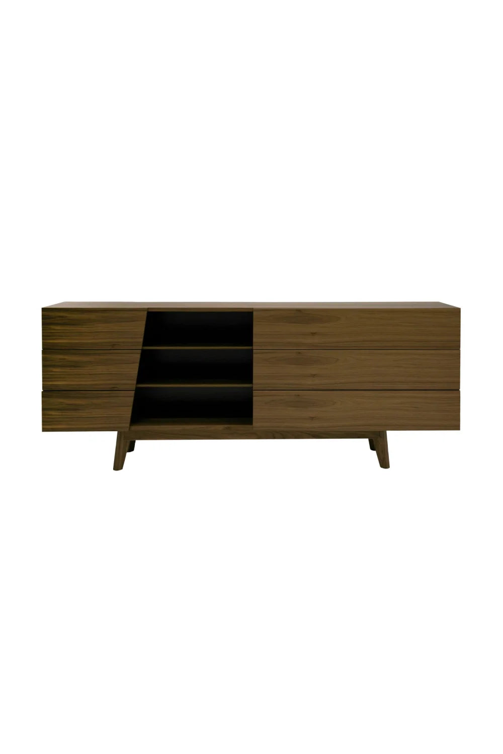 Luxury Modern Abelard Walnut 6-Drawer Dresser European Style for Villa