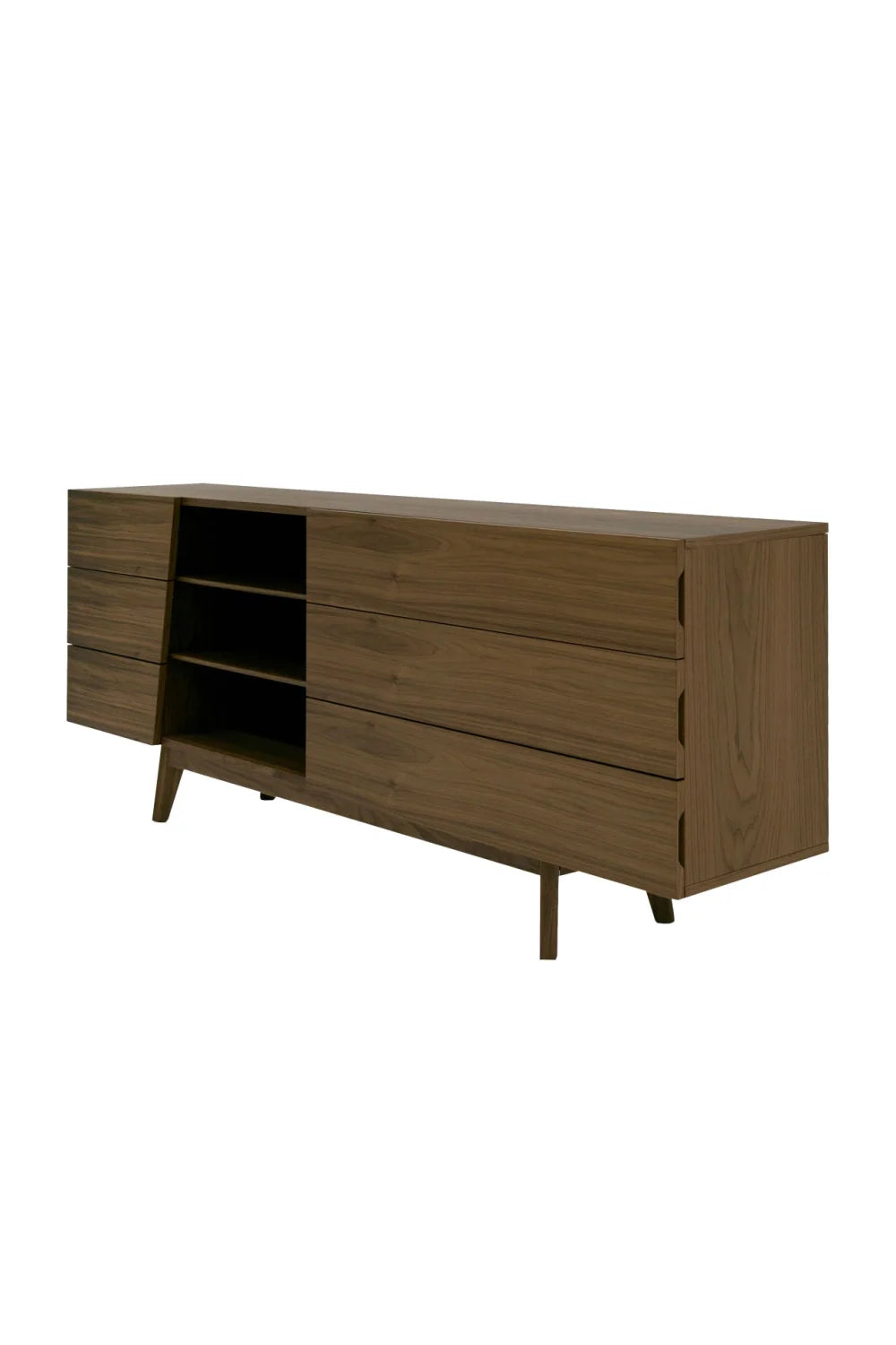 Luxury Modern Abelard Walnut 6-Drawer Dresser European Style for Villa