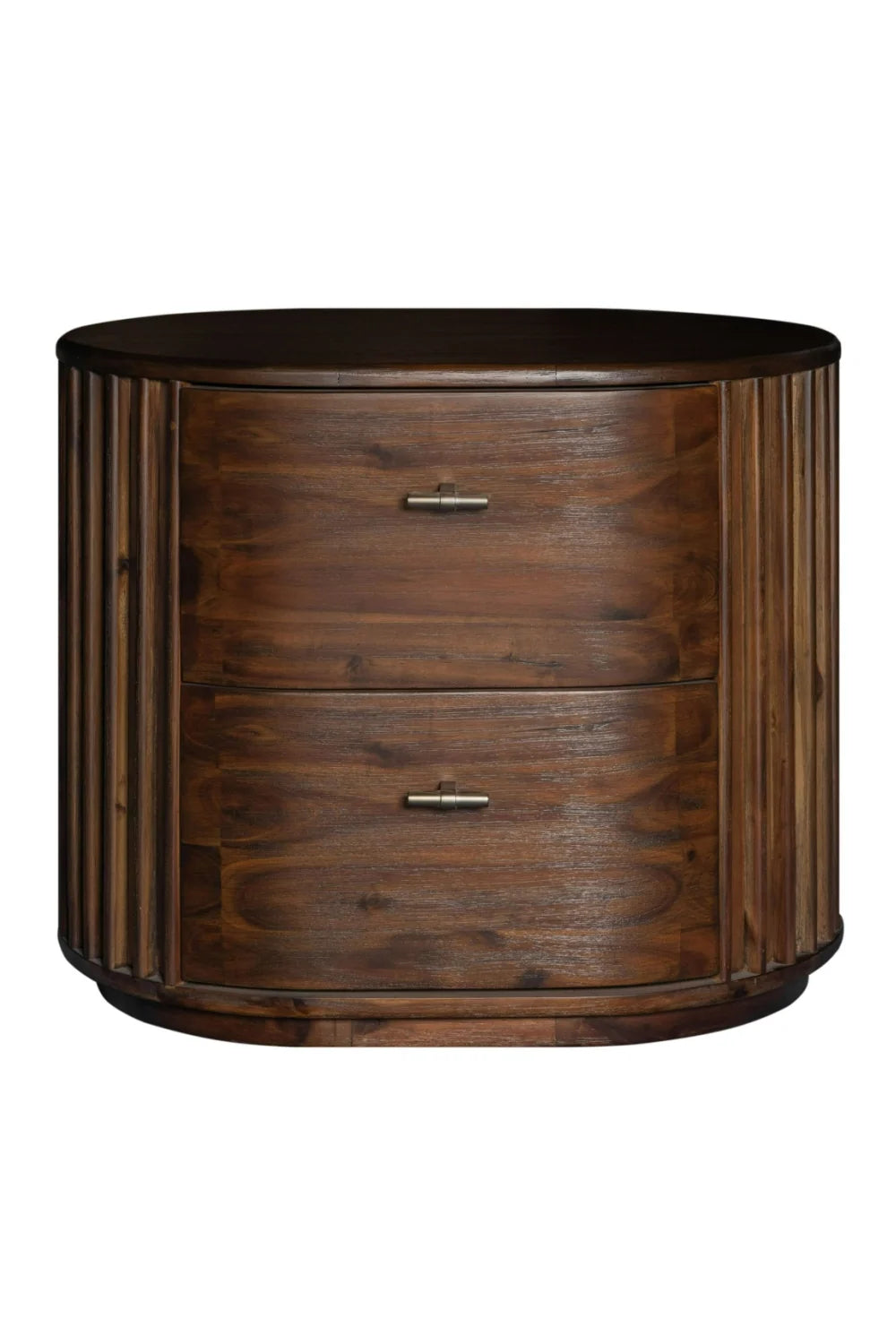 Luxury Modern Acacia 2-Drawer Nightstand European Style for Villa
