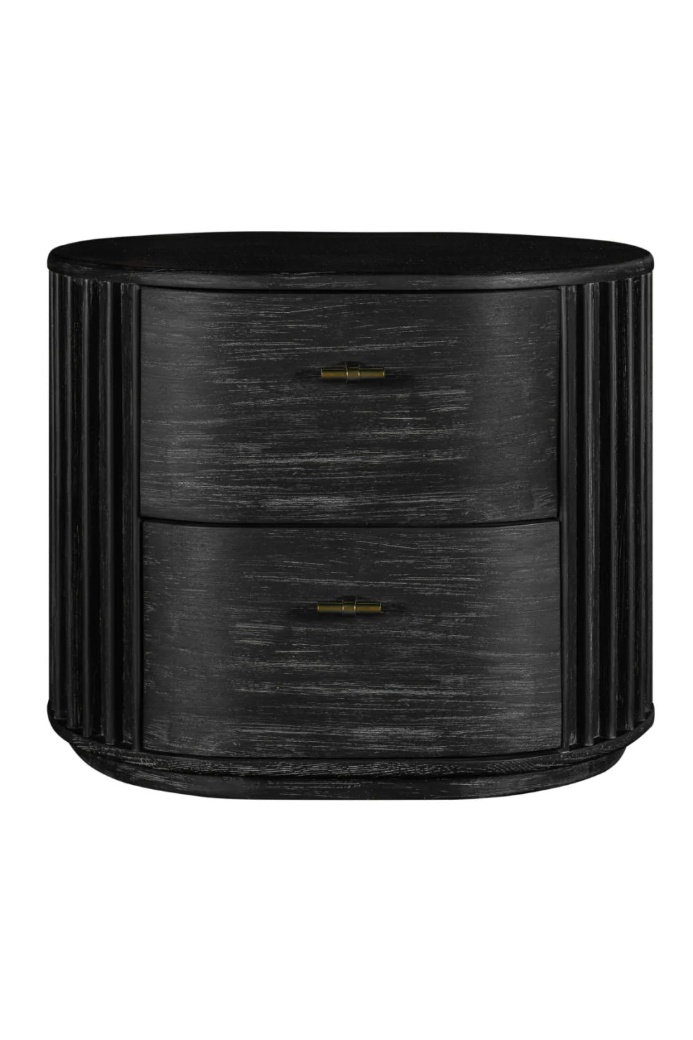 Luxury Modern Acacia 2-Drawer Nightstand European Style for Villa