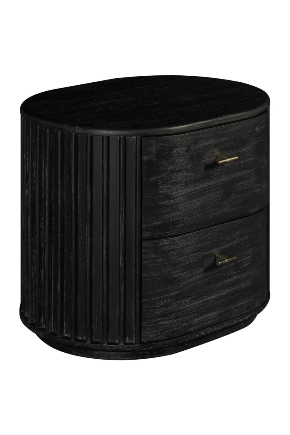 Luxury Modern Acacia 2-Drawer Nightstand European Style for Villa