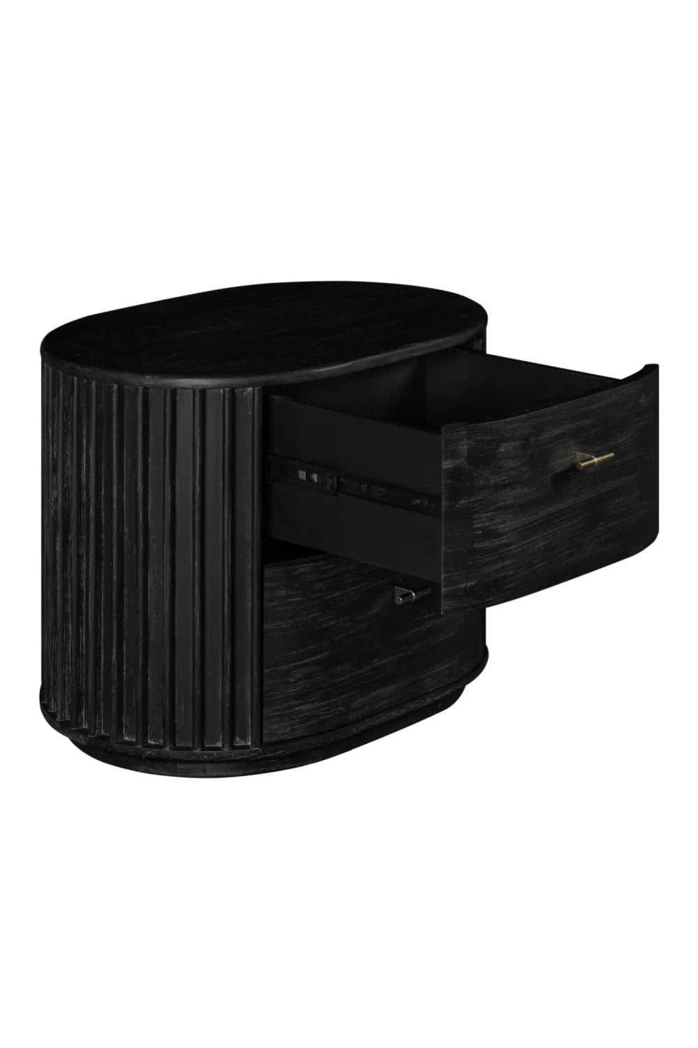 Luxury Modern Acacia 2-Drawer Nightstand European Style for Villa