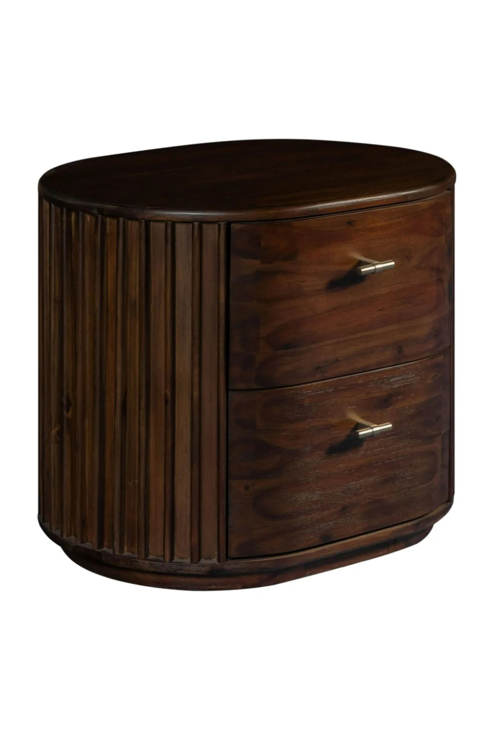 Luxury Modern Acacia 2-Drawer Nightstand European Style for Villa