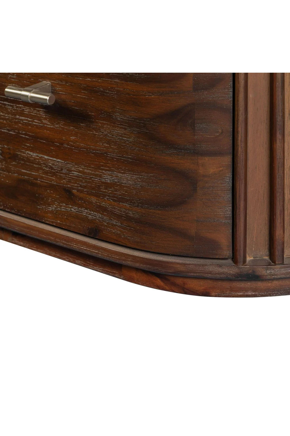 Luxury Modern Acacia 2-Drawer Nightstand European Style for Villa