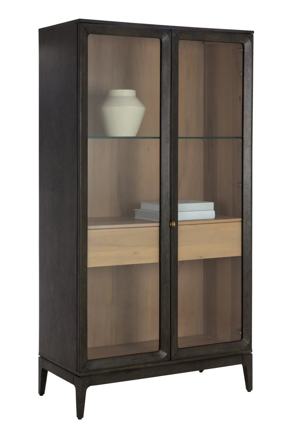 Luxury Modern Acacia Wood 2-Door Cabinet European Style for Villa