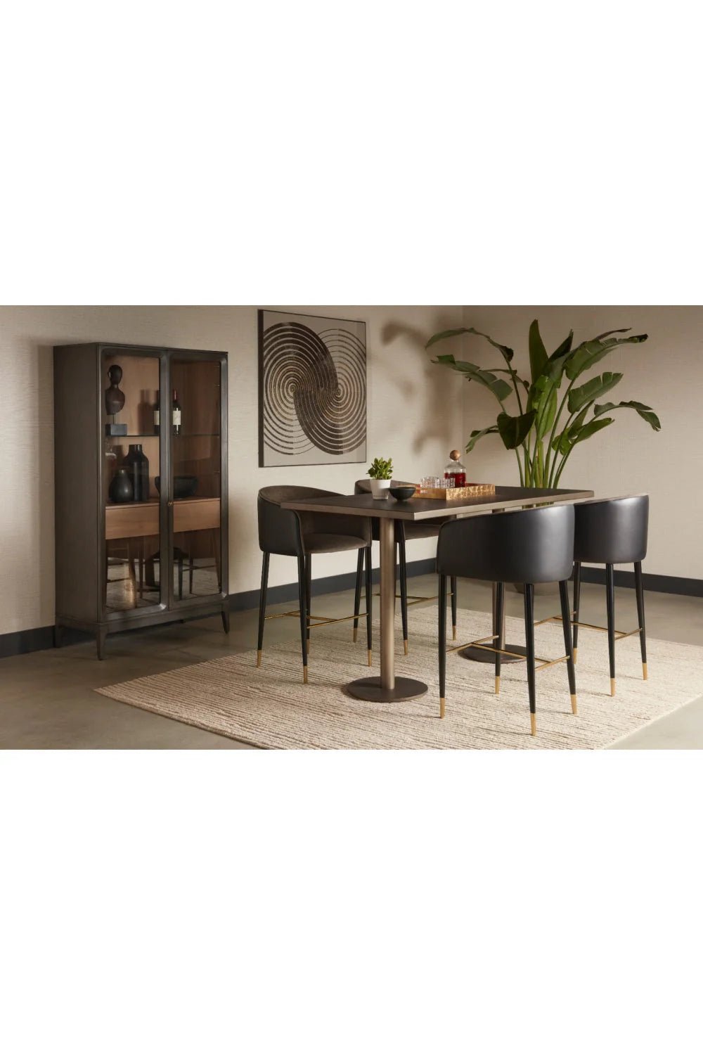 Luxury Modern Acacia Wood 2-Door Cabinet European Style for Villa