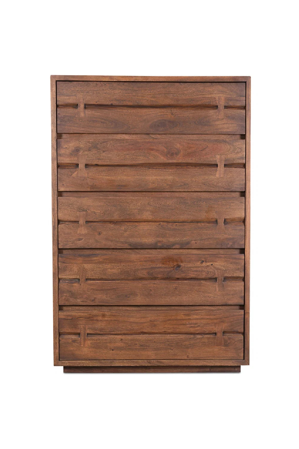 Luxury Modern Acacia Wood 5-Drawer Chest European Style for Villa