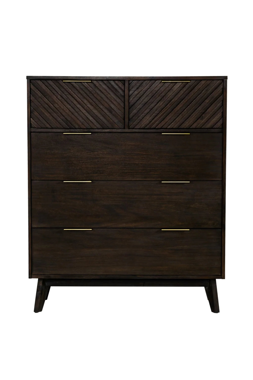 Luxury Modern Acacia Wood 5-Drawer Chest European Style for Villa