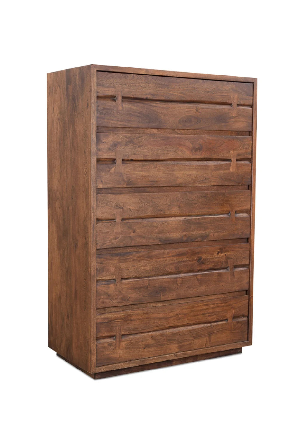 Luxury Modern Acacia Wood 5-Drawer Chest European Style for Villa