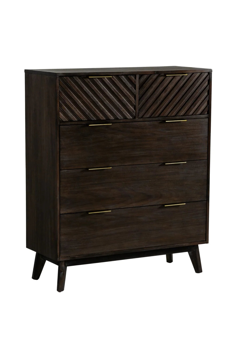 Luxury Modern Acacia Wood 5-Drawer Chest European Style for Villa