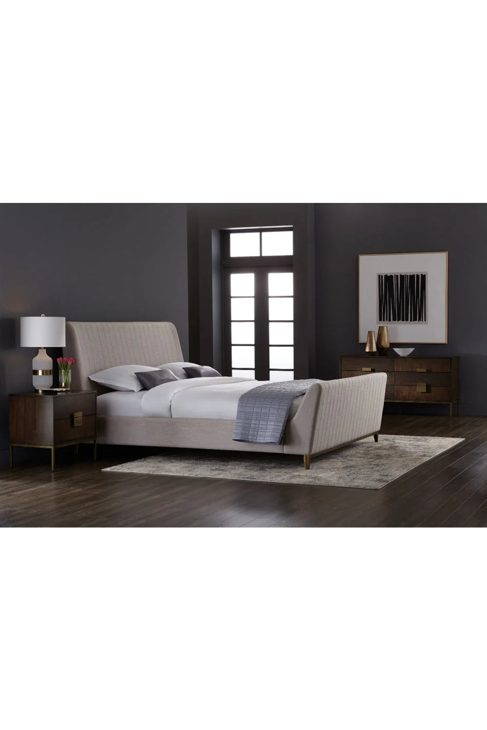 Luxury Modern Acacia Wood 6-Drawer Dresser European Style for Villa
