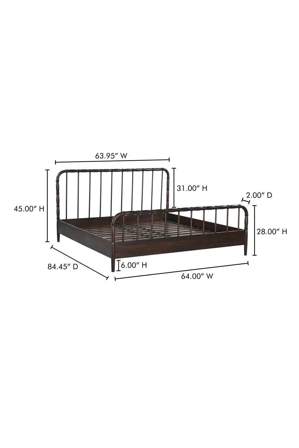 Luxury Modern Acacia Wood Bed European Style for Villa