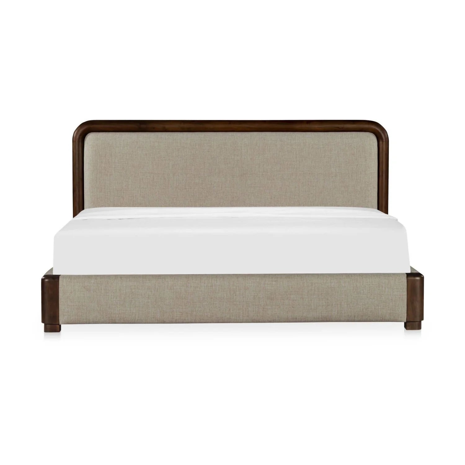 Luxury Modern Acacia Wood Bed European Style for Villa
