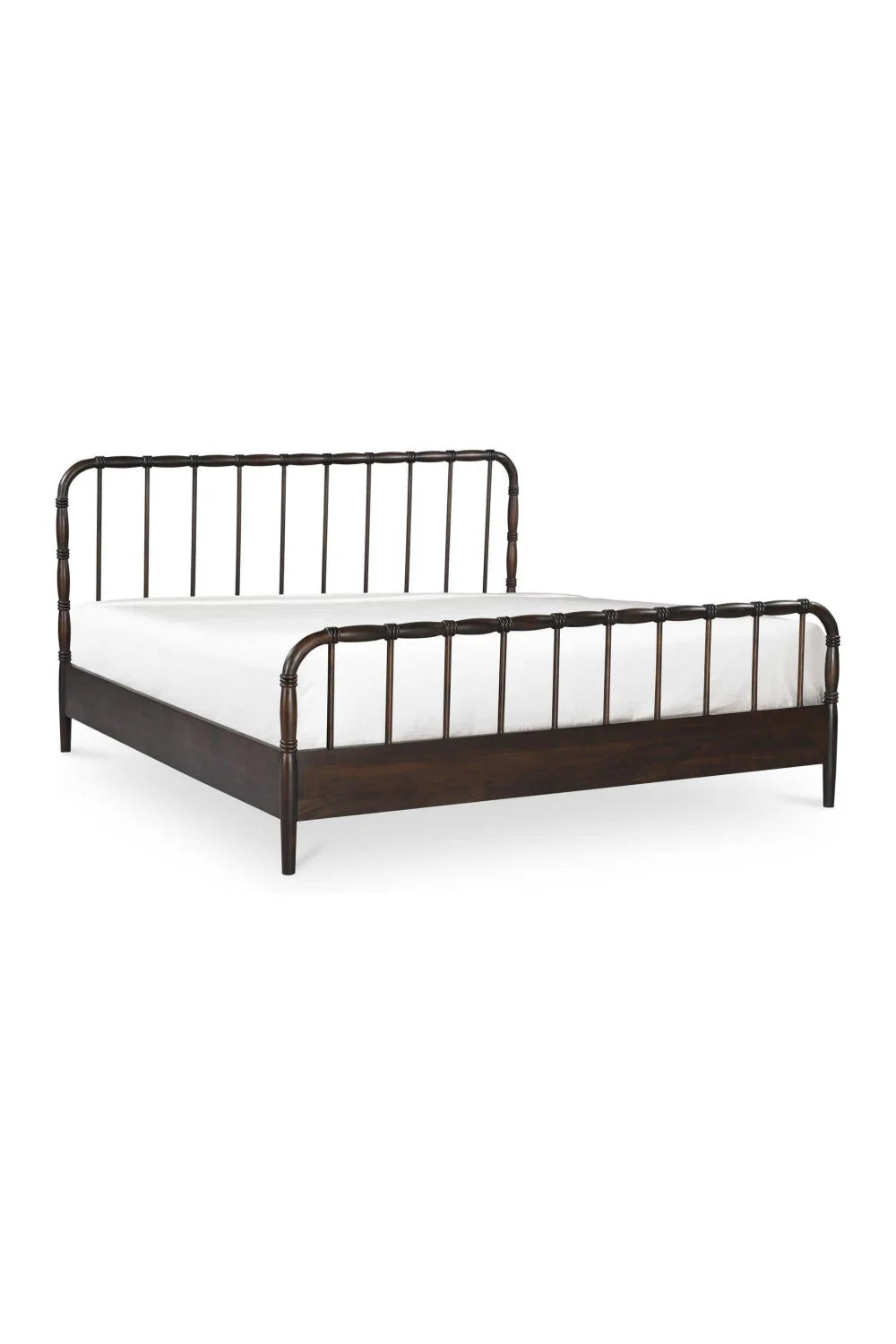 Luxury Modern Acacia Wood Bed European Style for Villa