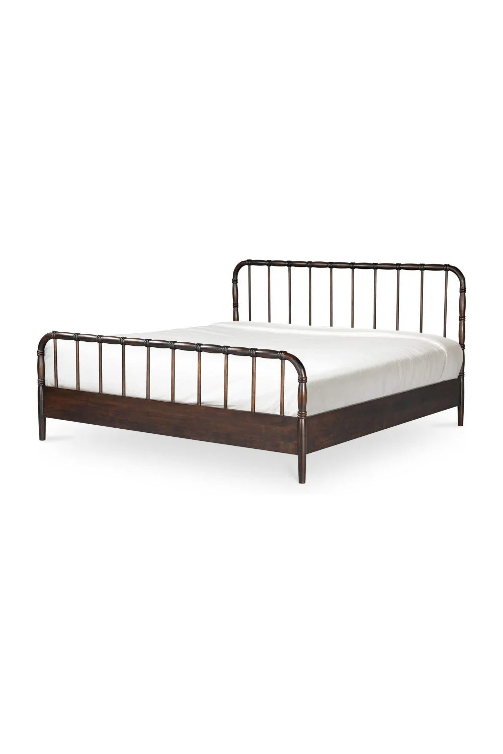 Luxury Modern Acacia Wood Bed European Style for Villa
