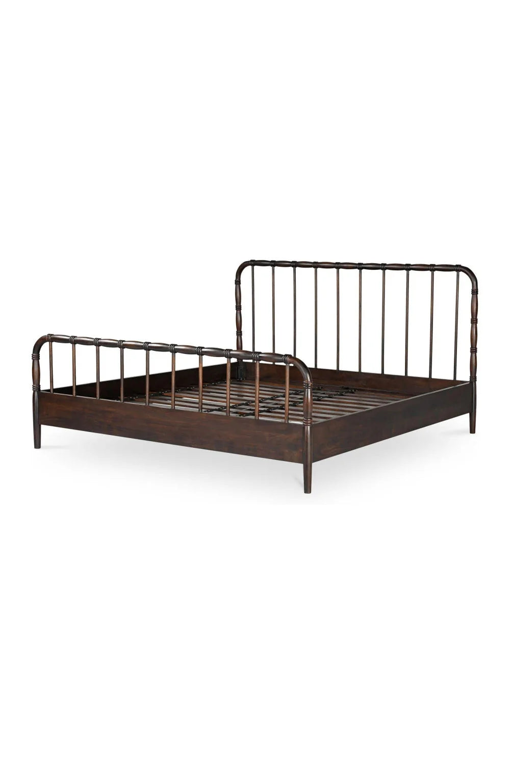 Luxury Modern Acacia Wood Bed European Style for Villa